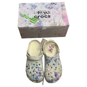 CROCS CLASSIC CLOG AWAKE NY WHITE MENS SIZE 10 WOMENS SZ 12 NEW NIB S1